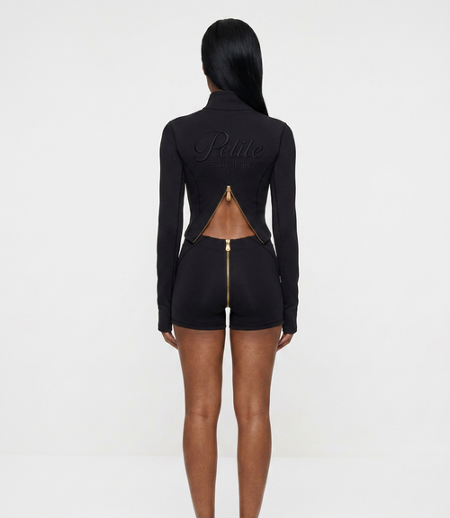 Signature Gold Zip Cropped Jacket